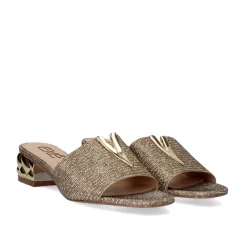 Sandalia De Salto Baixo Katy-811 Rosa - Silver