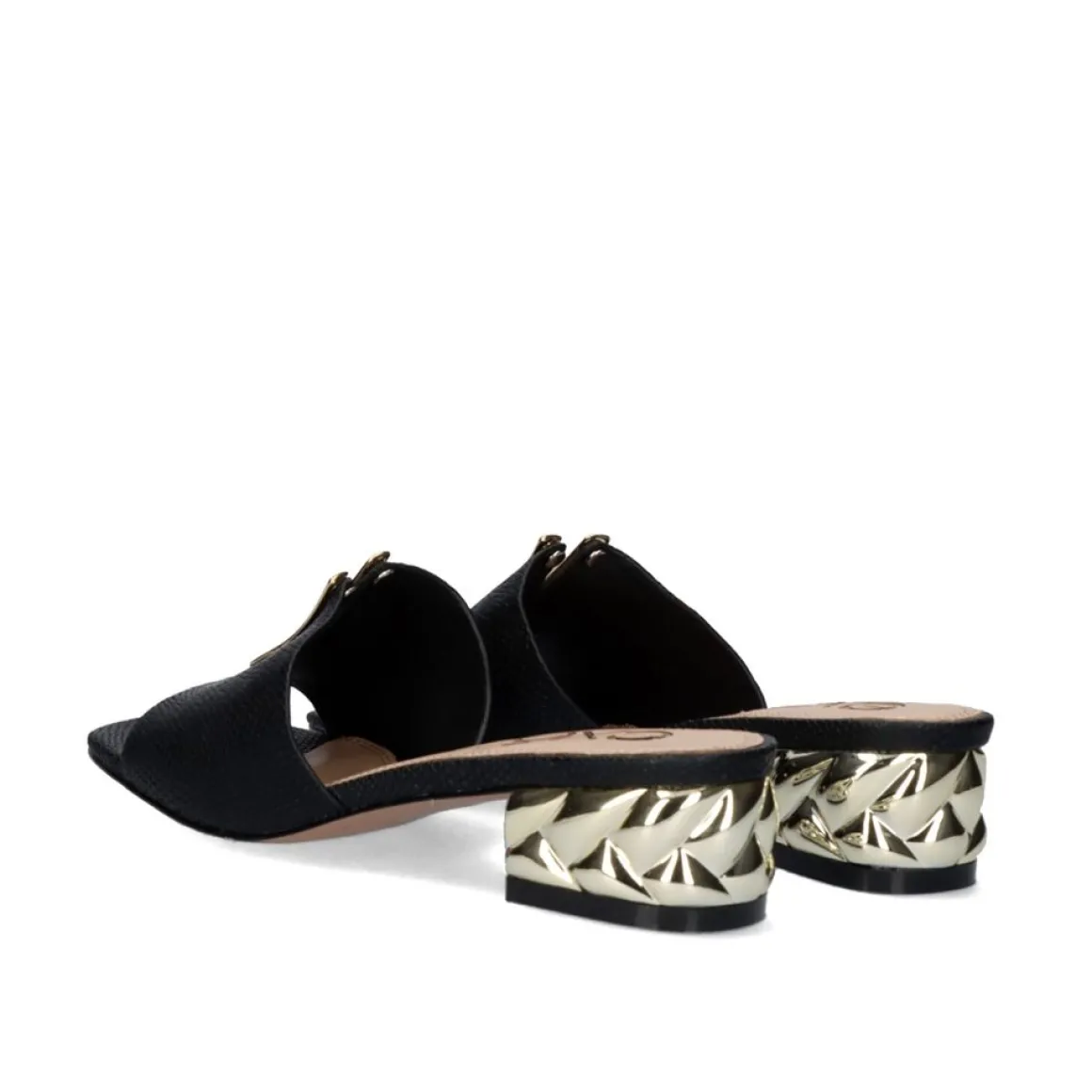 Sandalia De Salto Baixo Katy-811 Preto