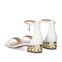 Sandalia De Salto Baixo Katy-818 Branco