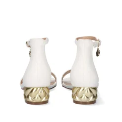 Sandalia De Salto Baixo Katy-818 Branco