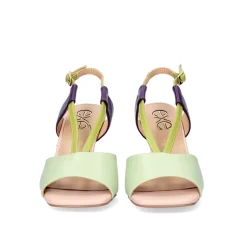 Sandalia De Salto Baixo Lilian-164 Verde