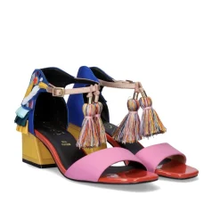 Sandalia De Salto Baixo Luisa-310 Rosa