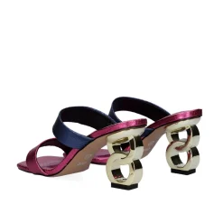 Sandalia De Salto Baixo Lilian-162 Fuxia