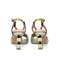Sandalia De Salto Baixo Lilian-164 Verde
