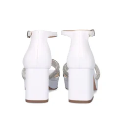 Sandalia De Salto Baixo Lina-210 Branco