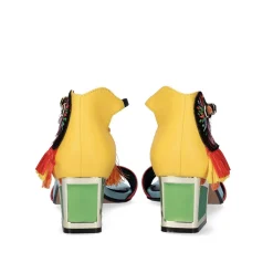 Sandalia De Salto Baixo Luisa-277 Amarelo