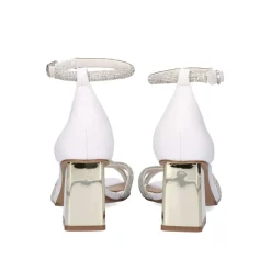 Sandalia De Salto Baixo Mina-160 Branco