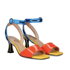 Sandalia De Salto Baixo Natalie-125 Coral