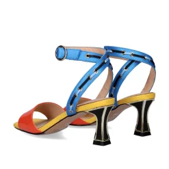 Sandalia De Salto Baixo Natalie-125 Coral