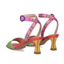 Sandalia De Salto Baixo Natalie-125 Verde