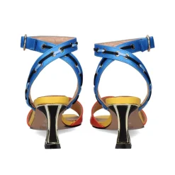 Sandalia De Salto Baixo Natalie-125 Coral