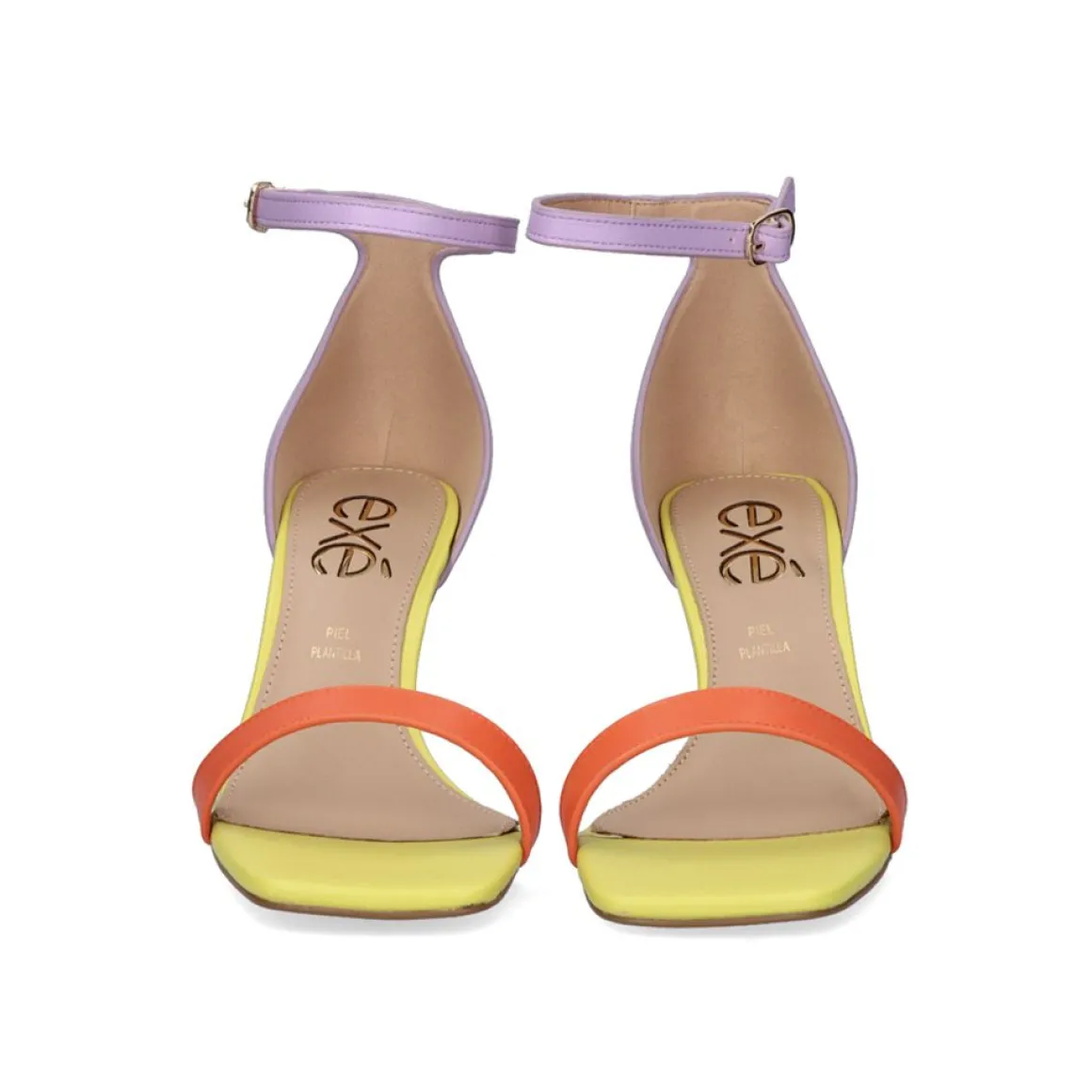 Sandalia De Salto Baixo 23V Lilian-055 Roxo