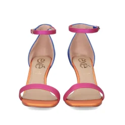 Sandalia De Salto Baixo 23V Lilian-055 Azul