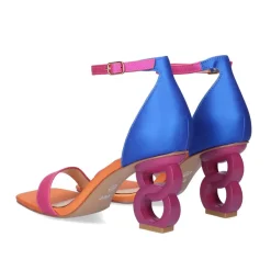 Sandalia De Salto Baixo 23V Lilian-055 Azul