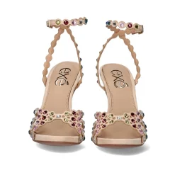 Sandalia De Salto Com Pulseira Multicolor Silvia-623