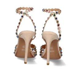Sandalia De Salto Com Pulseira Multicolor Silvia-623