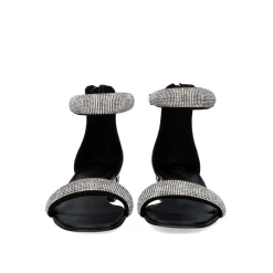 Sandalia De Salto Exe Katy-507 Strass Preto