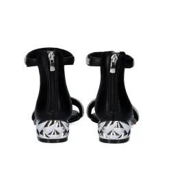 Sandalia De Salto Exe Katy-507 Strass Preto