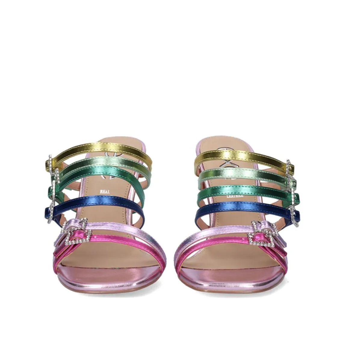 Sandalia De Salto Exe Victoria -343 Metalic Multicolor