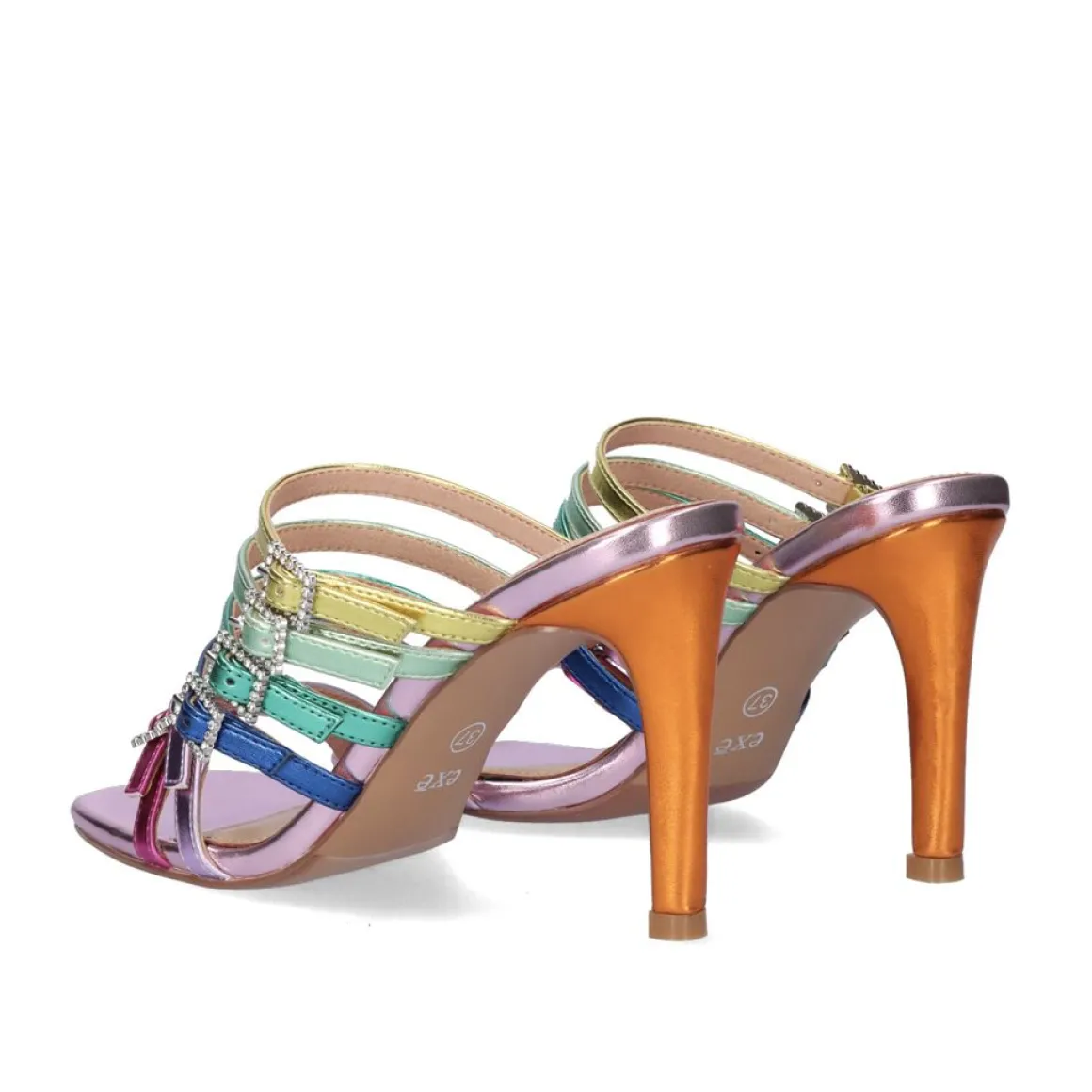 Sandalia De Salto Exe Victoria -343 Metalic Multicolor