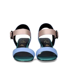 Sandalia De Salto Quadrado Luisa-515 Aqua