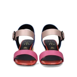 Sandalia De Salto Quadrado Luisa-515 Fuxia