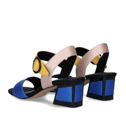 Sandalia De Salto Quadrado Luisa-515 Azul