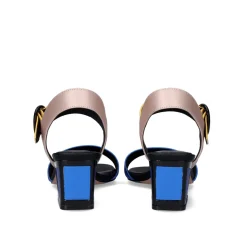 Sandalia De Salto Quadrado Luisa-515 Azul
