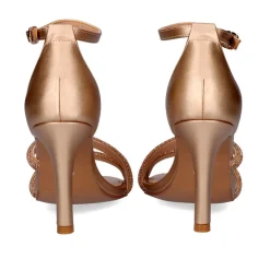 Sandalia De Salto Rebeca-233 Rosa Dourada