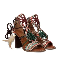 Sandalia De Salto Shirley-705 Tan-Green