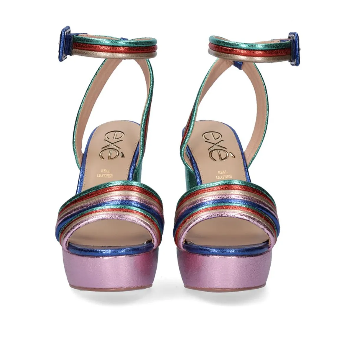 Sandalia De Salto Verao-23 Ophelia-829 Verde Metalico