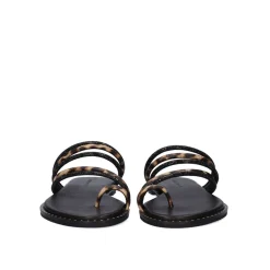Sandalia Plana 851 Chios Leopar Preto