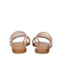 Sandalia Plana 851 Chios Rosa Ouro