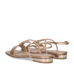 Sandalia Plana Amelia-495 Ouro Rosa