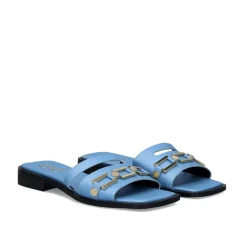 Sandalia Plana Annie-220 Aqua