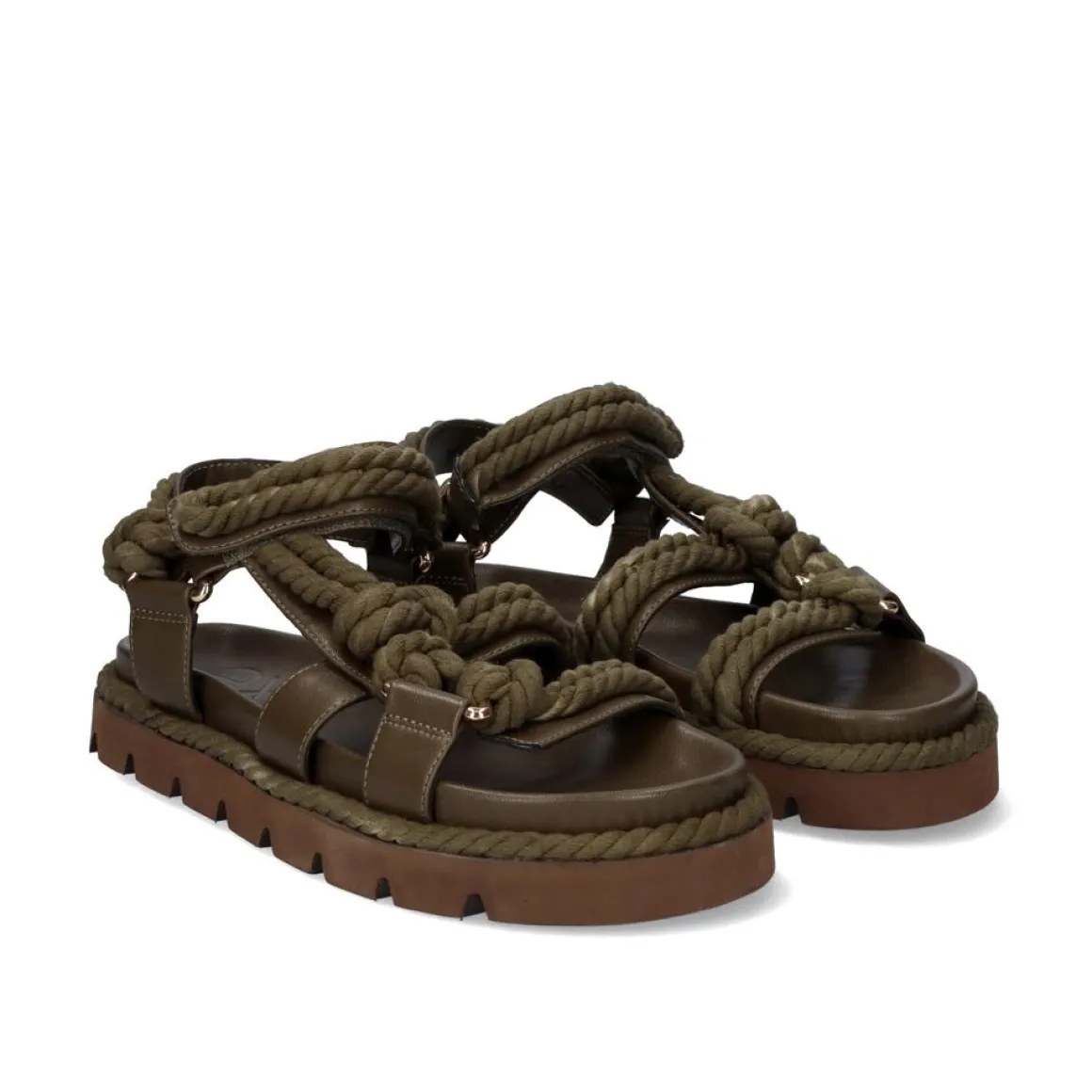 Sandalia Plana Daphne-780 Khaki