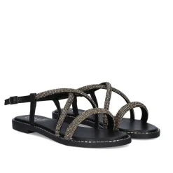 Sandalia Plana Exe P3375-77 Preto