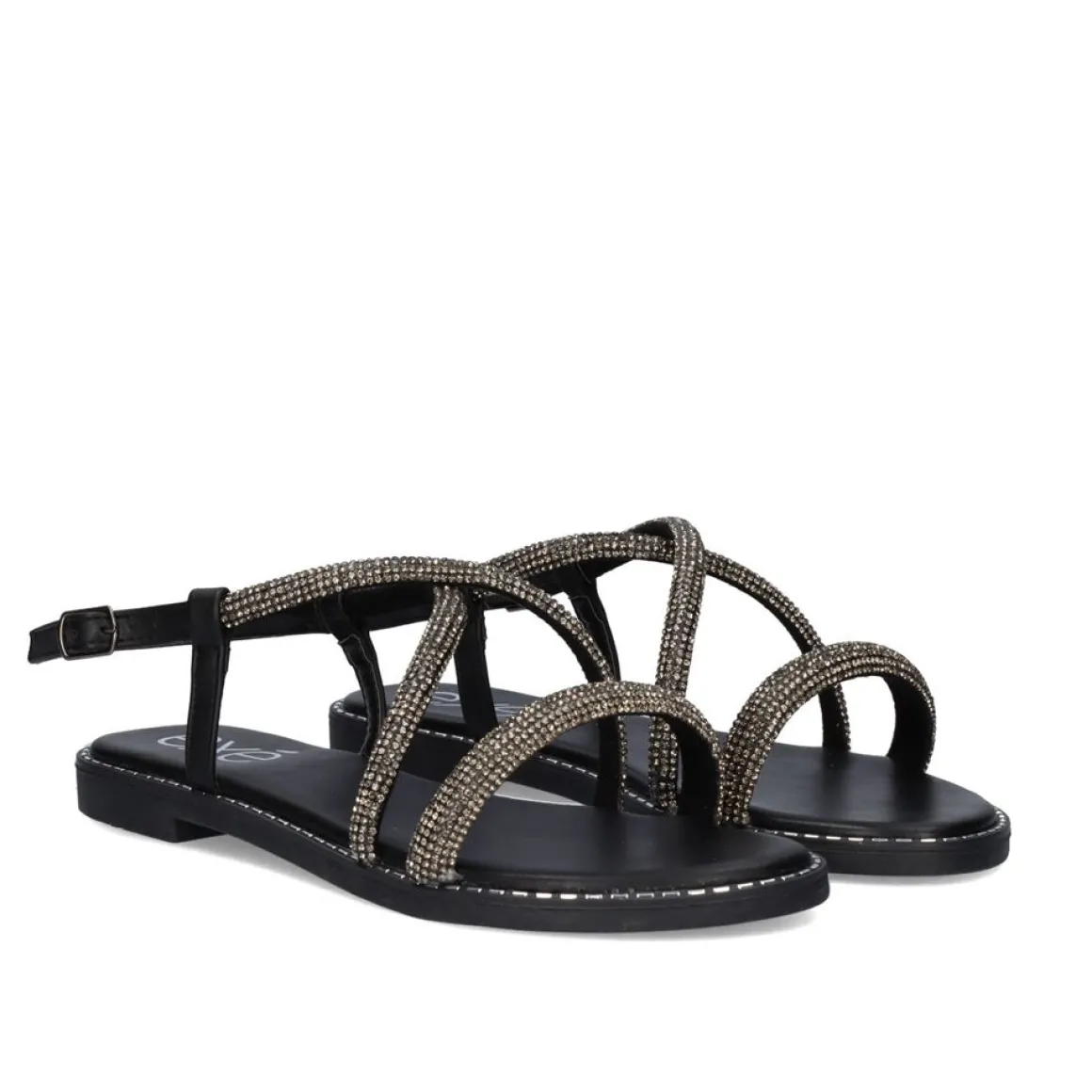 Sandalia Plana Exe P3375-77 Preto
