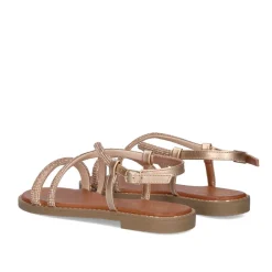 Sandalia Plana Exe P3375-77 Rosa Ouro