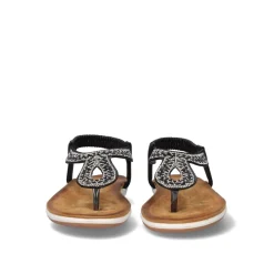 Sandalia Plana F8043-Ex8 Preto