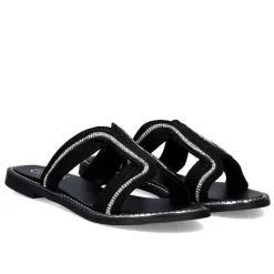 Sandalia Plana P3300-361 Preta