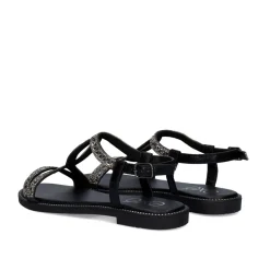 Sandalia Plana P3374-312 Preta