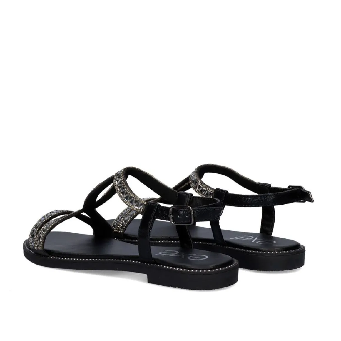 Sandalia Plana P3374-312 Preta