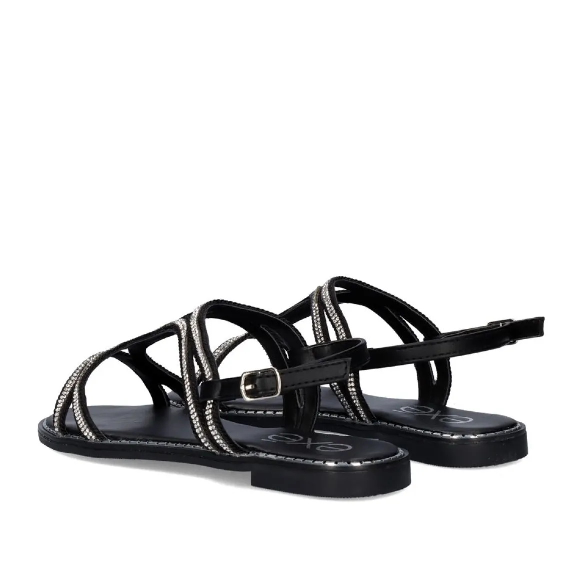 Sandalia Plana P3300-360 Preta