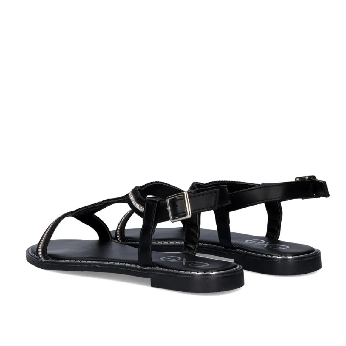 Sandalia Plana P3300-362 Preta