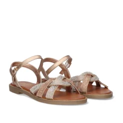 Sandalia Plana P3374-417 Rosa Ouro