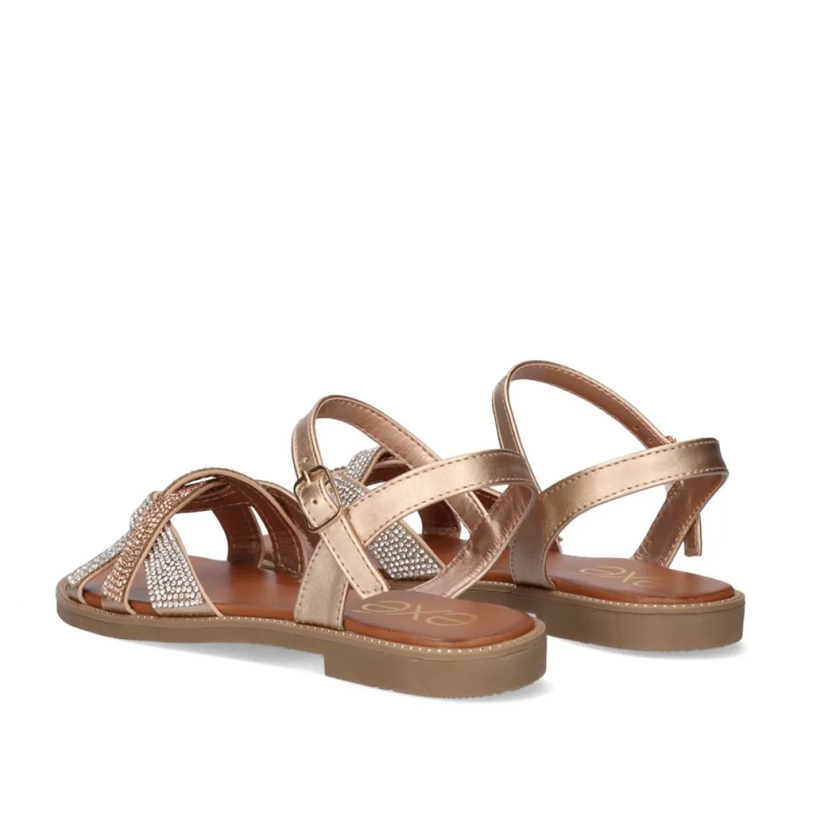 Sandalia Plana P3374-417 Rosa Ouro