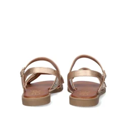 Sandalia Plana P3374-417 Rosa Ouro