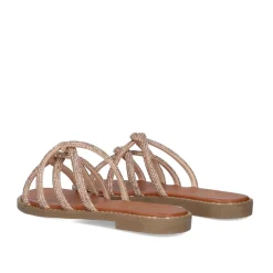 Sandalia Plana 23V P3375-74 Rosa Ouro