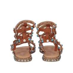 Sandalia Plana Vf239-65 Marrom